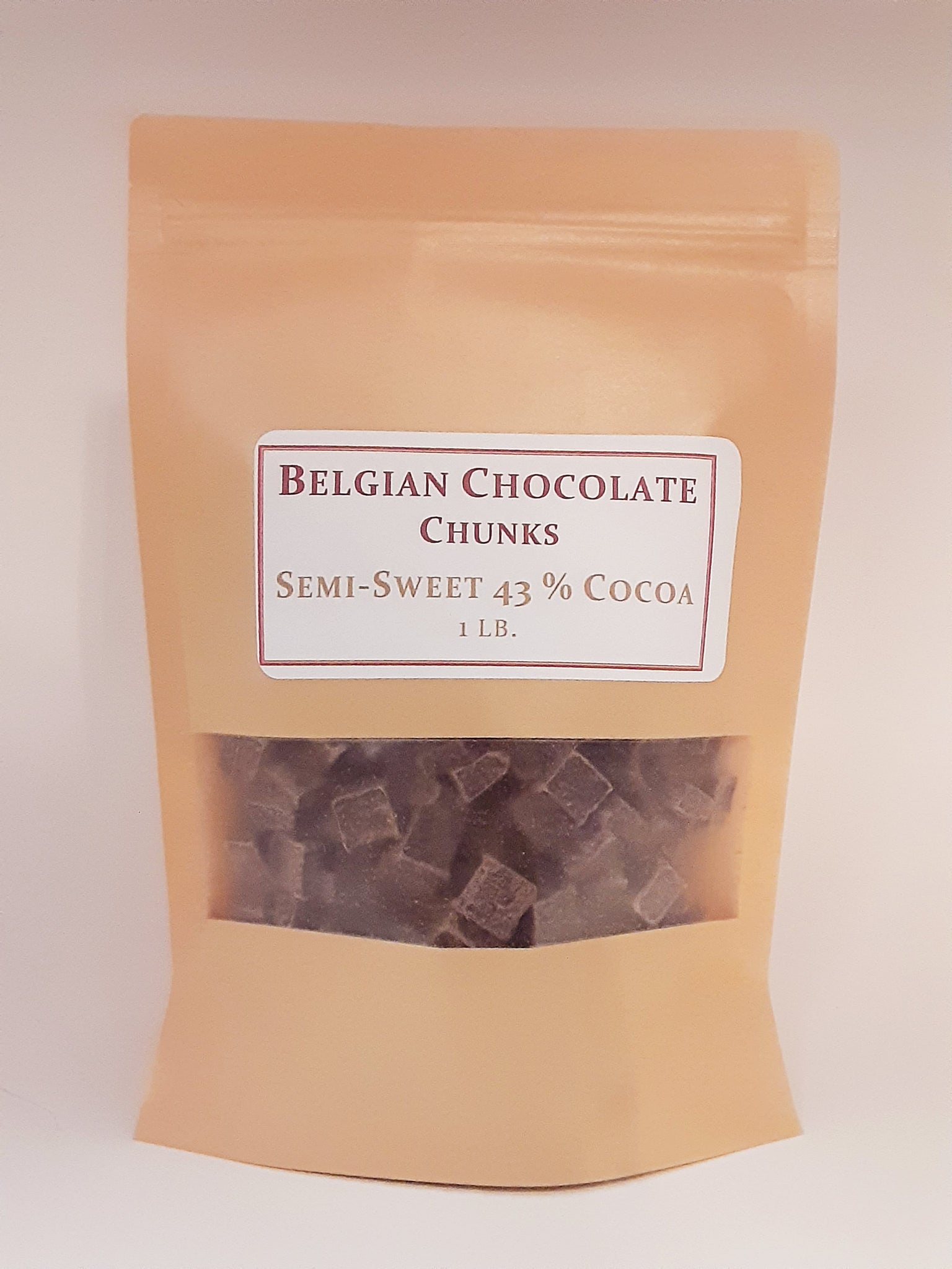 10 oz. Imported Belgian Chocolate Chips SEMI-SWEET 43% Premium No preservatives, flavors or artificial colors