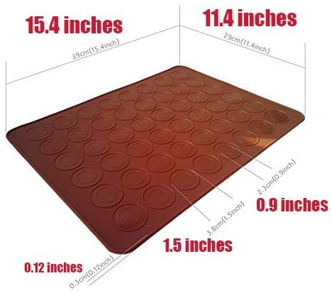 Macaron Silicone Mat Baking Mold Almond muffin chocolate chip cookies 48 Capacity