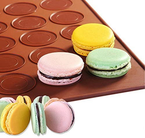 Macaron Silicone Mat Baking Mold Almond muffin chocolate chip cookies 48 Capacity