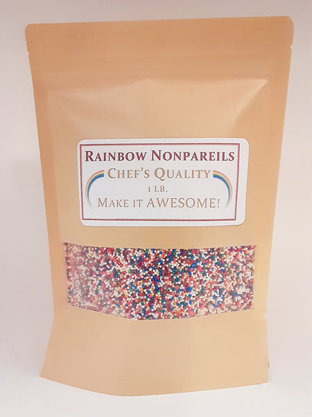1 lb. Rainbow Nonpareils pearls